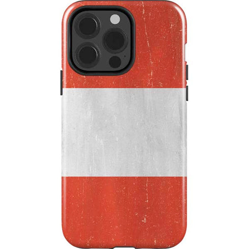Distressed Austria Flag iPhone 14 Pro Impact Case